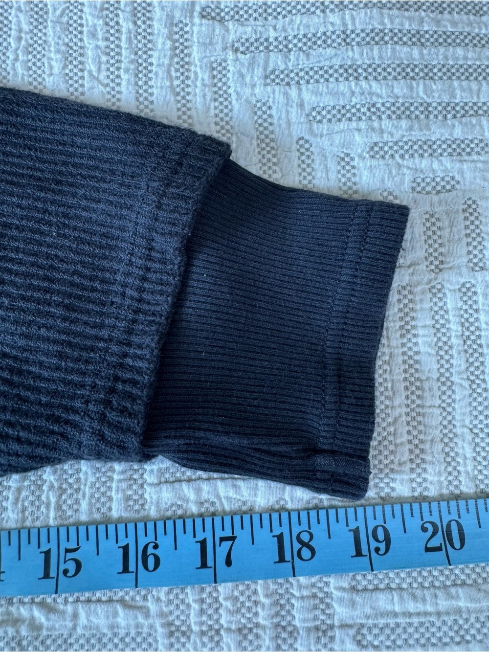 Aerie Textured Henley Hoodie Charcoal Oversized 100% Cotton Size M - Picture 12 of 12